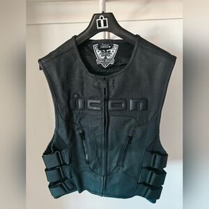 Icon Black Motorcycle Vest
